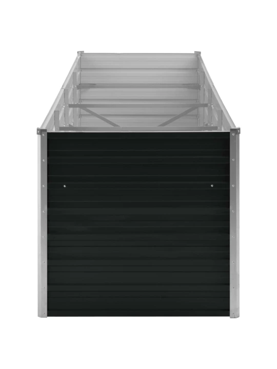Vyvýšený záhon antracitový 320 x 80 x 77 cm pozinkovaná ocel