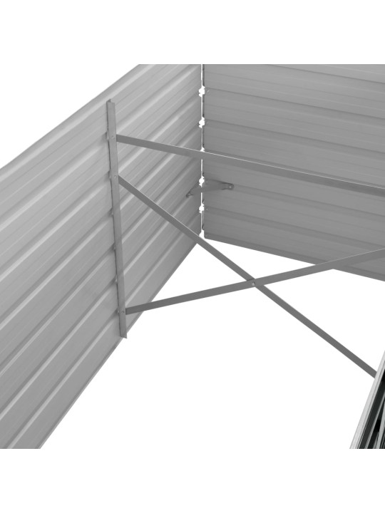 Vyvýšený záhon antracitový 320 x 80 x 77 cm pozinkovaná ocel