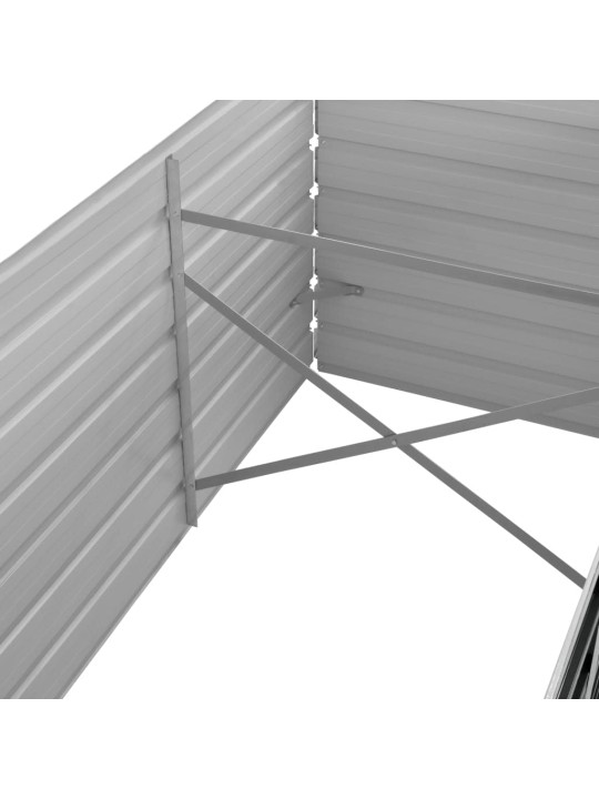Vyvýšený záhon antracitový 320 x 80 x 45 cm pozinkovaná ocel