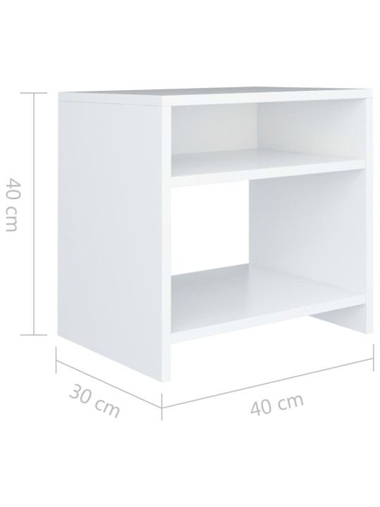 Noční stolky 2 ks bílé 40 x 30 x 40 cm kompozitní dřevo