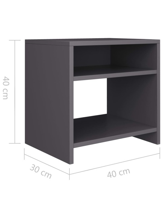 Noční stolky 2 ks šedé 40 x 30 x 40 cm kompozitní dřevo