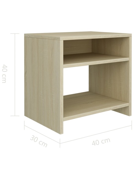 Noční stolky 2 ks dub sonoma 40 x 30 x 40 cm kompozitní dřevo