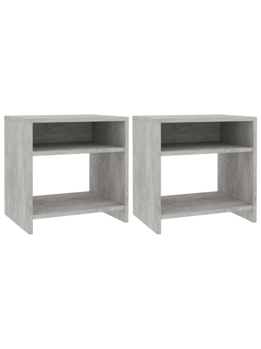 Noční stolky 2 ks betonově šedé 40x30x40 cm kompozitní dřevo