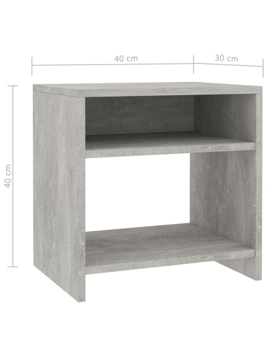 Noční stolky 2 ks betonově šedé 40x30x40 cm kompozitní dřevo