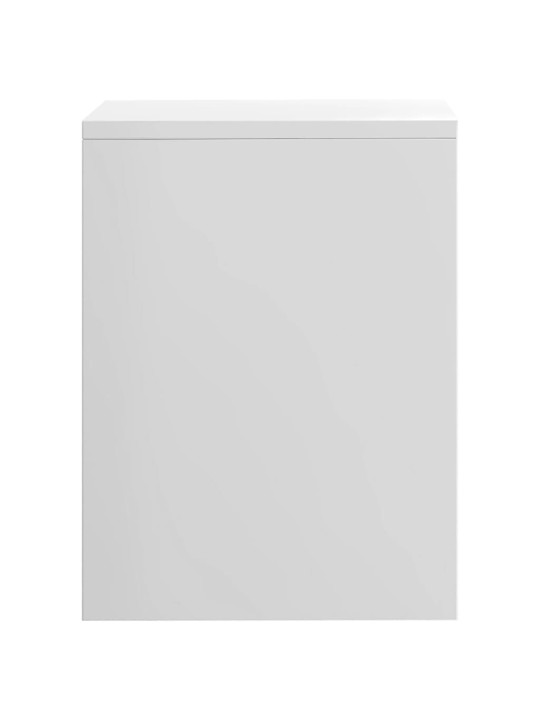 Noční stolek bílý s vysokým leskem 40x30x40 cm kompozitní dřevo