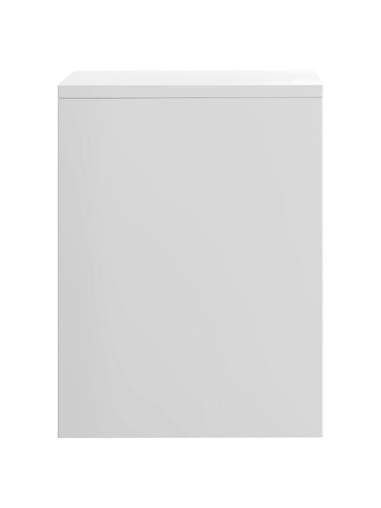Noční stolky 2 ks bílé vysoký lesk 40x30x40 cm kompozitní dřevo