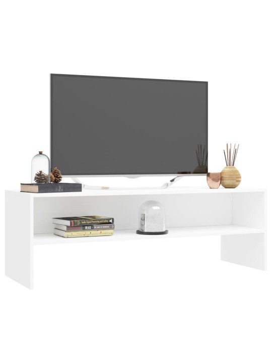 TV stolek bílý 120 x 40 x 40 cm kompozitní dřevo