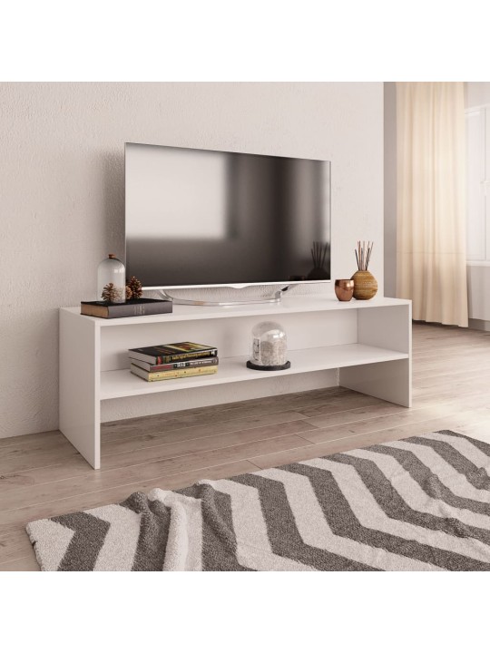 TV stolek bílý 120 x 40 x 40 cm kompozitní dřevo