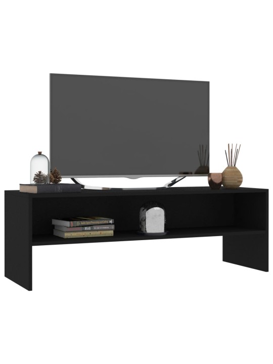 TV stolek černý 120 x 40 x 40 cm kompozitní dřevo
