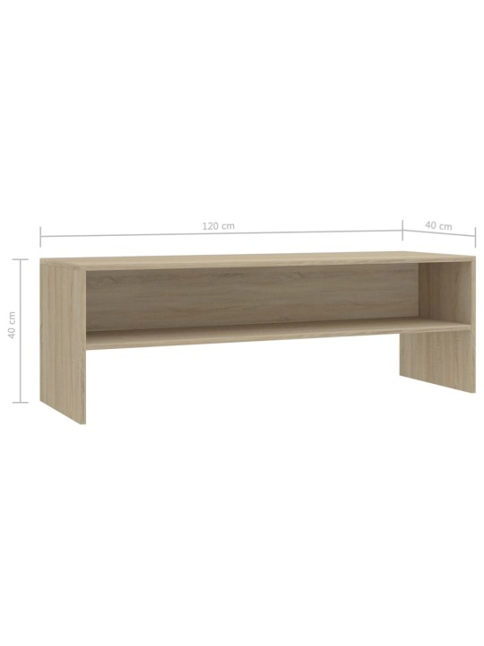 TV stolek dub sonoma 120 x 40 x 40 cm kompozitní dřevo