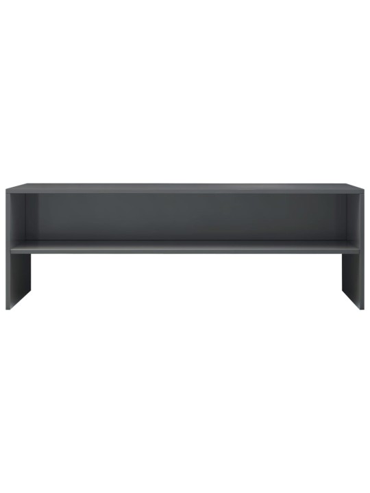TV stolek šedý s vysokým leskem 120x40x40 cm kompozitní dřevo