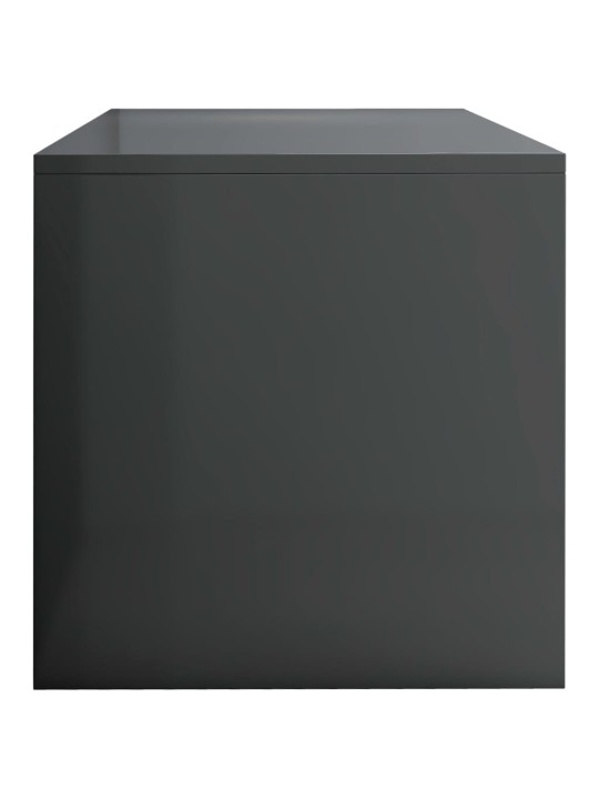 TV stolek šedý s vysokým leskem 120x40x40 cm kompozitní dřevo