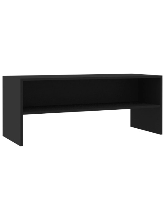 TV stolek černý 100 x 40 x 40 cm kompozitní dřevo