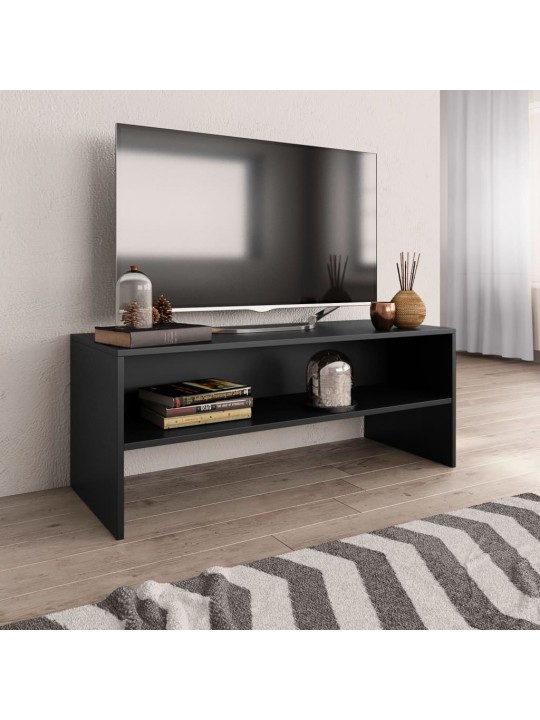 TV stolek černý 100 x 40 x 40 cm kompozitní dřevo
