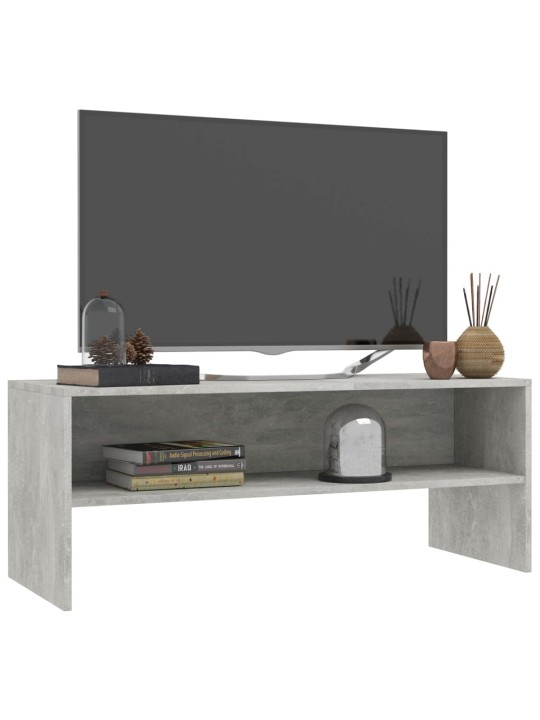 TV stolek šedý 100 x 40 x 40 cm kompozitní dřevo