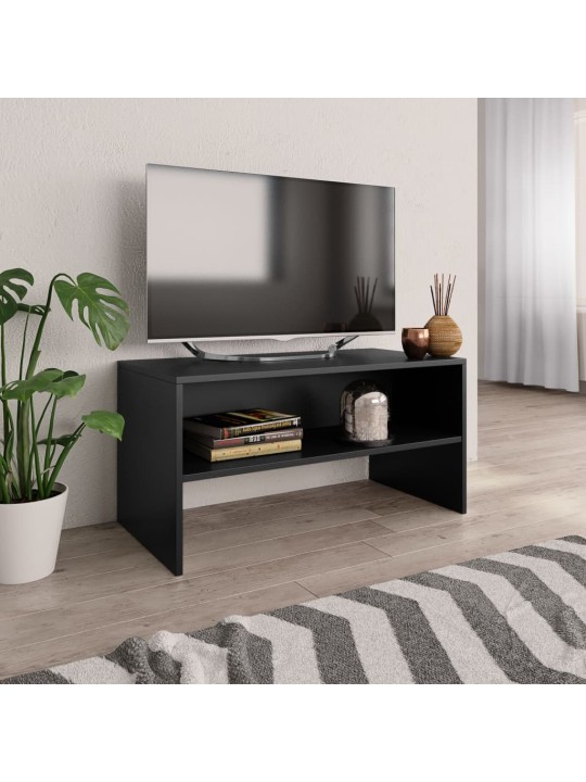 TV stolek černý 80 x 40 x 40 cm kompozitní dřevo