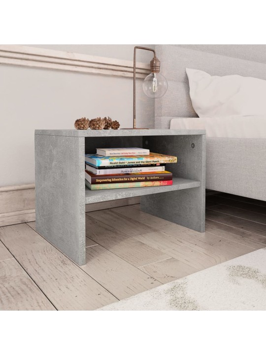 Noční stolky 2 ks betonově šedé 40x30x30 cm kompozitní dřevo