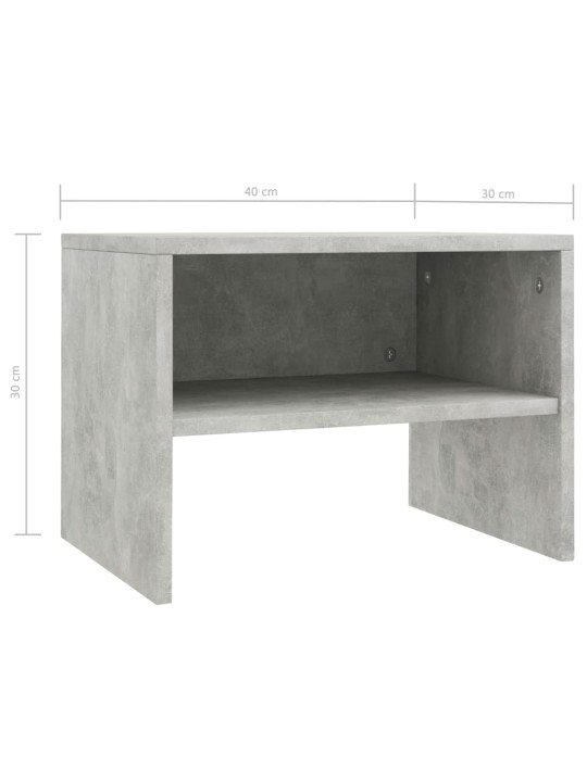 Noční stolky 2 ks betonově šedé 40x30x30 cm kompozitní dřevo