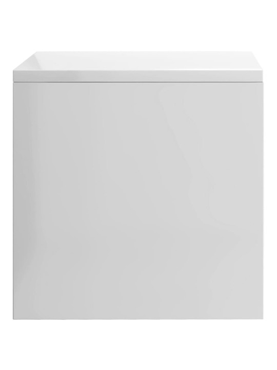 Noční stolek bílý s vysokým leskem 40x30x30 cm kompozitní dřevo