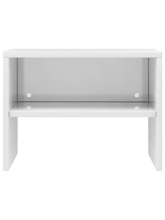 Noční stolky 2 ks bílé vysoký lesk 40x30x30 cm kompozitní dřevo