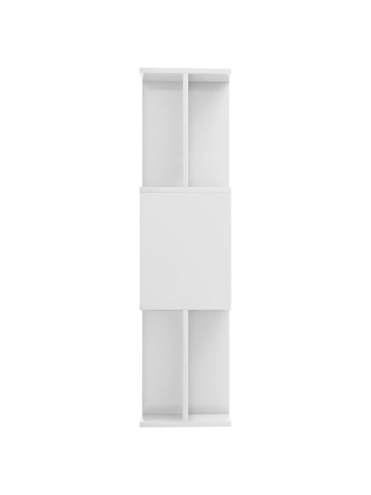 Knihovna / dělicí stěna bílá s vysokým leskem 80 x 24 x 96 cm