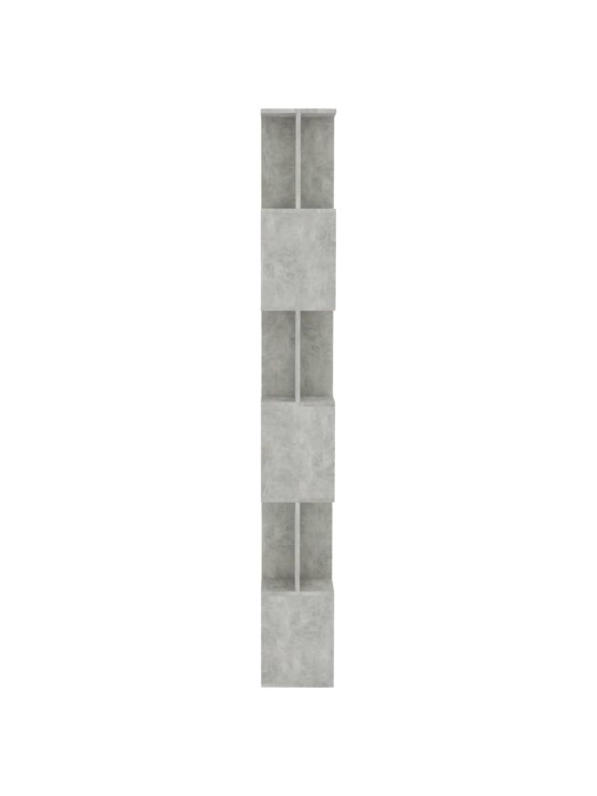 Knihovna / dělicí stěna betonově šedá 80 x 24 x 192 cm kompozit