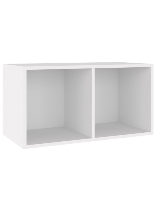 Úložný box na LP desky bílý 71 x 34 x 36 cm kompozitní dřevo