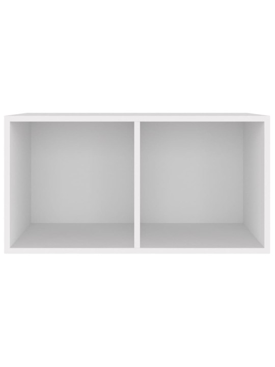 Úložný box na LP desky bílý 71 x 34 x 36 cm kompozitní dřevo