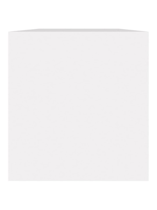 Úložný box na LP desky bílý 71 x 34 x 36 cm kompozitní dřevo