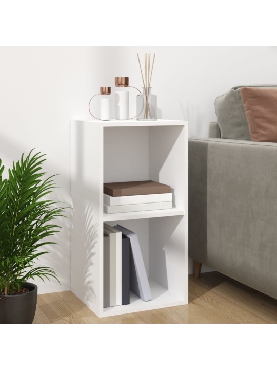 Úložný box na LP desky bílý 71 x 34 x 36 cm kompozitní dřevo