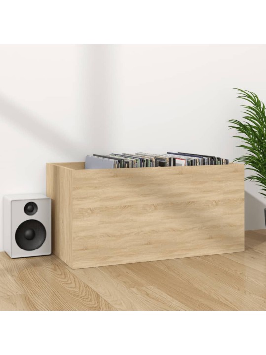 Úložný box na LP desky dub sonoma 71x34x36 cm kompozitní dřevo