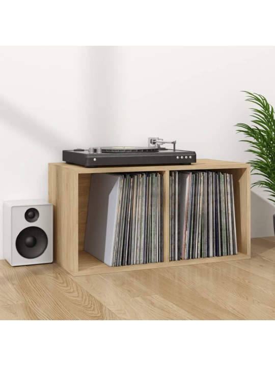 Úložný box na LP desky dub sonoma 71x34x36 cm kompozitní dřevo
