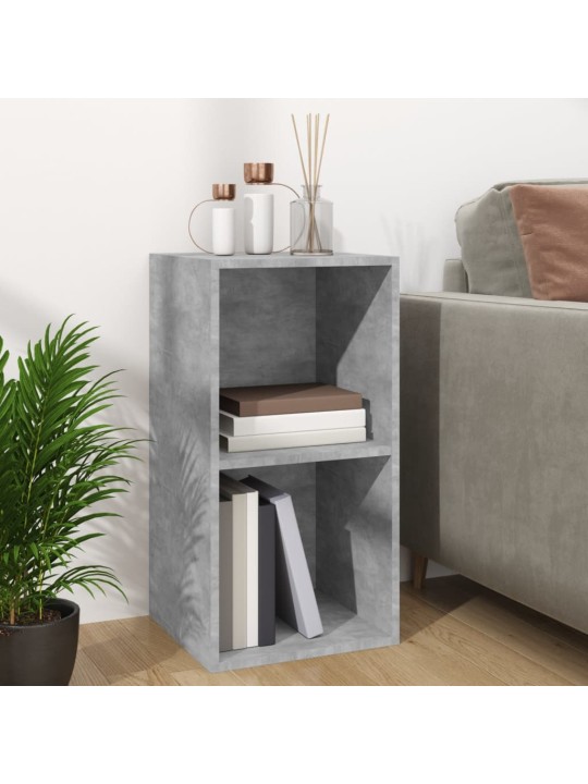 Úložný box na LP desky betonově šedý 71 x 34 x 36 cm kompozit