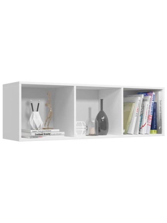 Knihovna / TV skříňka bílá 36 x 30 x 114 cm kompozitní dřevo