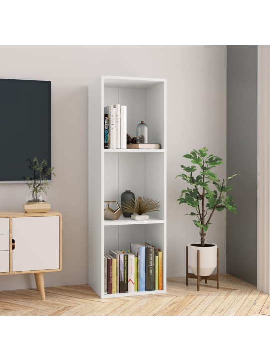 Knihovna / TV skříňka bílá 36 x 30 x 114 cm kompozitní dřevo