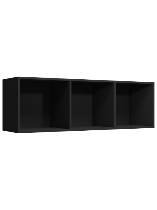Knihovna / TV skříňka černá 36 x 30 x 114 cm dřevotříska