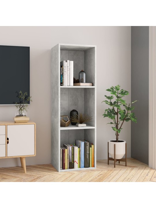 Knihovna/TV skříňka betonově šedá 36x30x114 cm kompozitní dřevo
