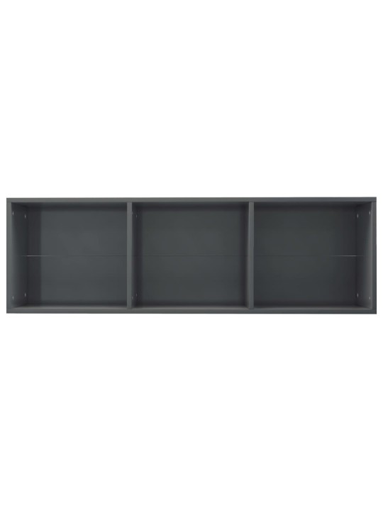 Knihovna / TV skříňka šedá lesklá 36x30x114 cm kompozitní dřevo