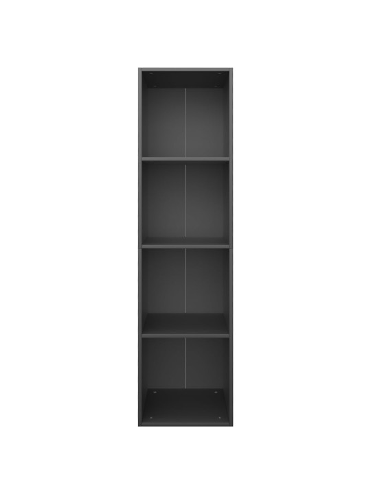 Knihovna / TV skříňka černá 36 x 30 x 143 cm kompozitní dřevo