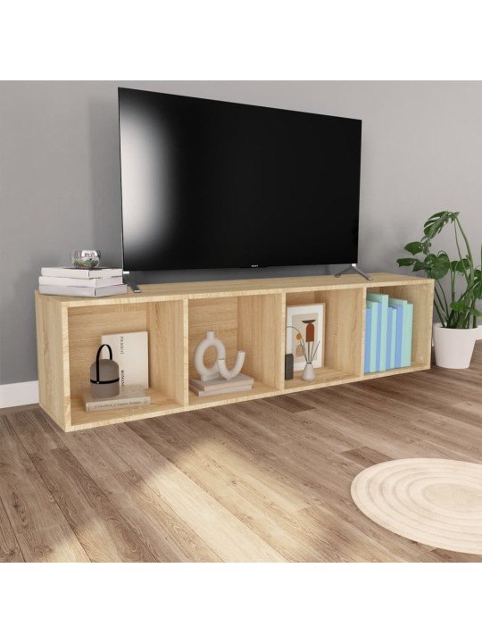 Knihovna / TV skříňka dub sonoma 36x30x143 cm kompozitní dřevo