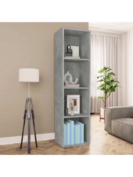 Knihovna/TV skříňka betonově šedá 36x30x143 cm kompozitní dřevo
