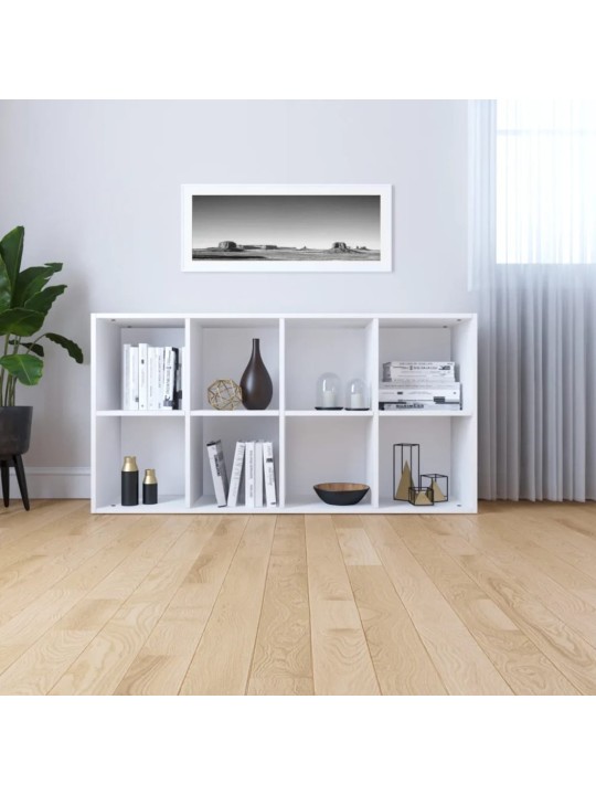 Knihovna/příborník bílá 66 x 30 x 130 cm kompozitní dřevo