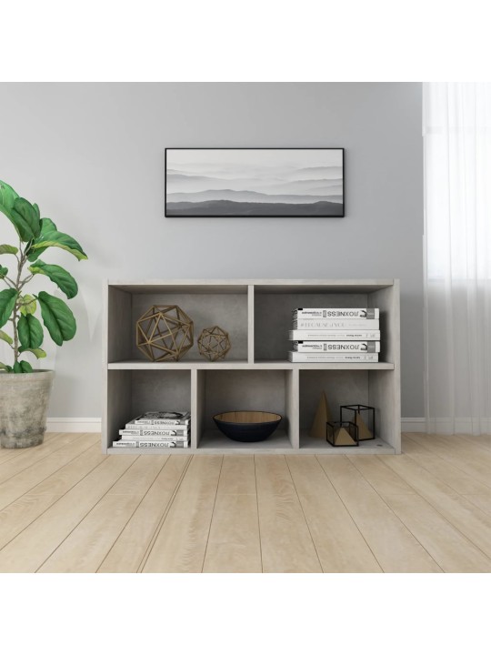 Knihovna/příborník betonově šedá 50x25x80 cm kompozitní dřevo