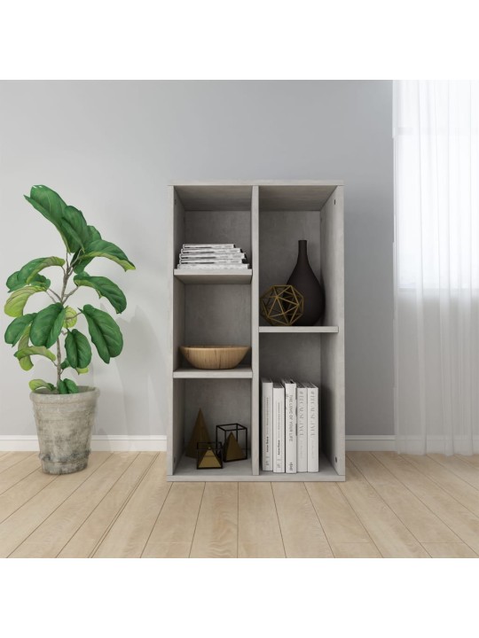 Knihovna/příborník betonově šedá 50x25x80 cm kompozitní dřevo