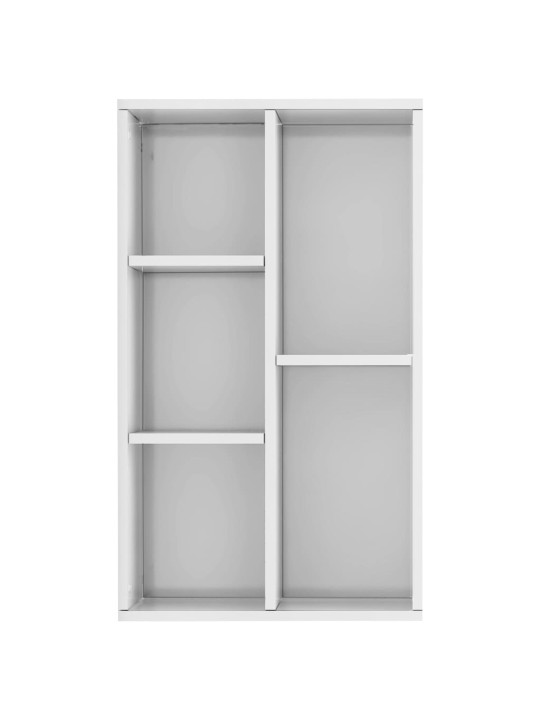 Knihovna/příborník bílá lesklá 50 x 25 x 80 cm kompozitní dřevo