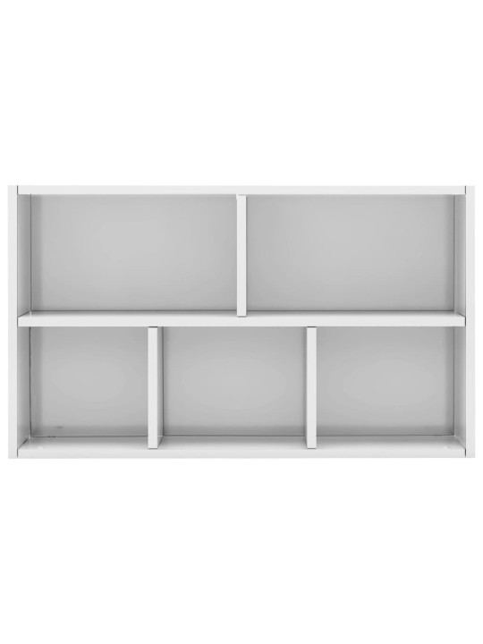 Knihovna/příborník bílá lesklá 50 x 25 x 80 cm kompozitní dřevo