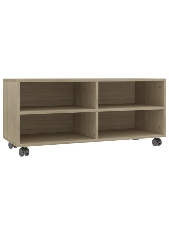 TV stolek s kolečky dub sonoma 90 x 35 x 35 cm kompozitní dřevo