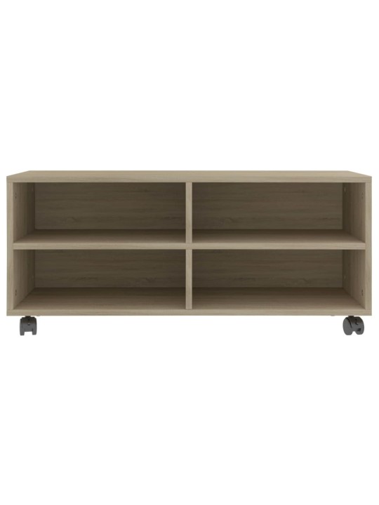 TV stolek s kolečky dub sonoma 90 x 35 x 35 cm kompozitní dřevo