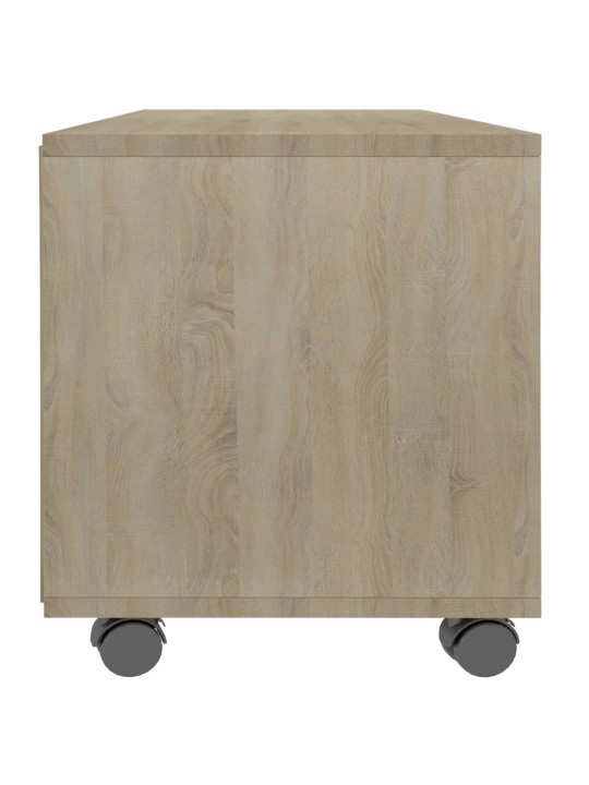 TV stolek s kolečky dub sonoma 90 x 35 x 35 cm kompozitní dřevo