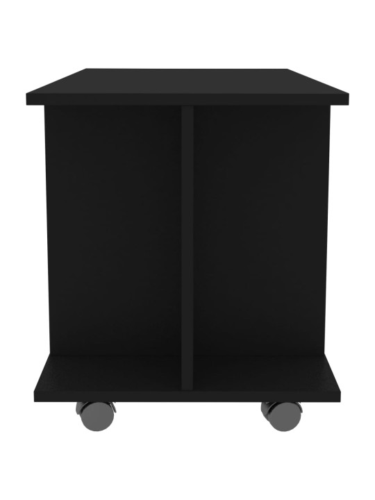 TV stolek s kolečky černý 80 x 40 x 45 cm kompozitní dřevo